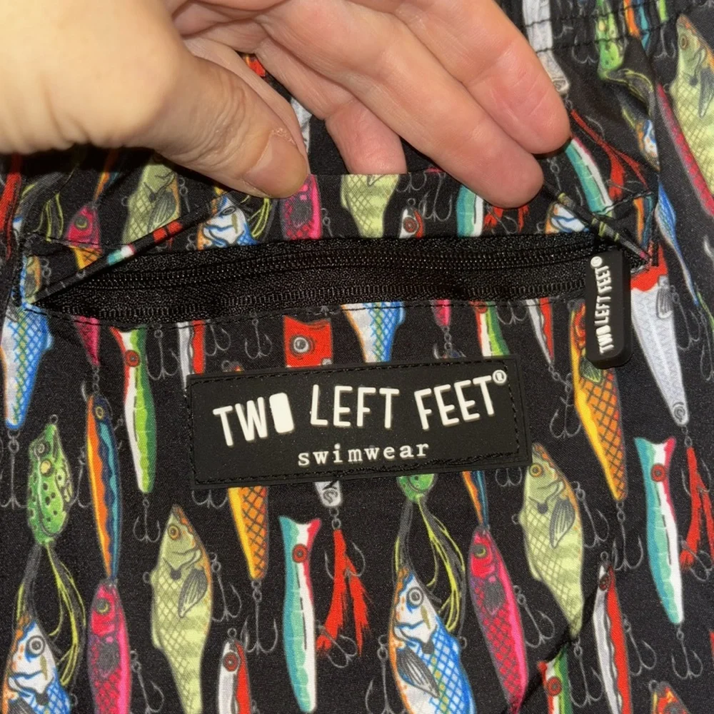 Two Left Feet Fishing Lure Swim Trunks